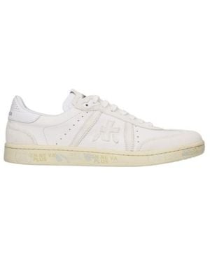 Premiata Lace-Up Low-Top Trainers - White