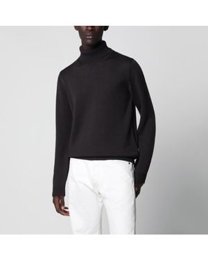 Roberto Collina Mock-Neck Knitted Jumper - Black