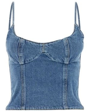 Magda Butrym Denim Bustier - Blue