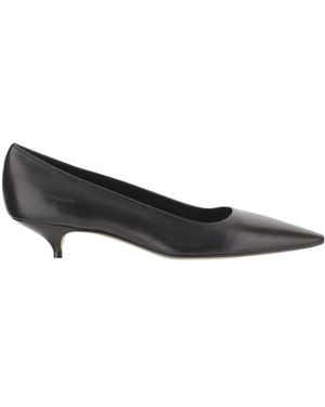 The Row Liisa Kitten Heeled Court Shoes - Brown