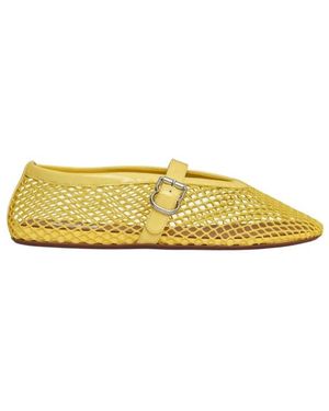 Alaïa Alaïa Fishnet Ballet Flats - Yellow