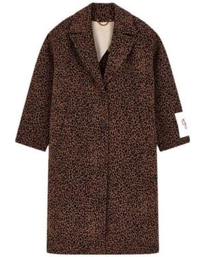 Golden Goose Leopard Jacquard Coat - Brown