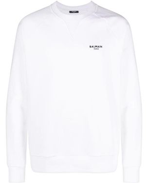 Balmain Logo-Print Sweatshirt - White