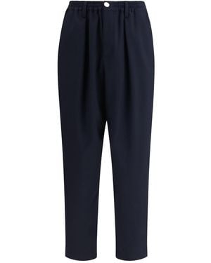 Marni Merino Wool Trousers - Blue