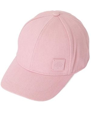 Mulberry Logo-Patch Cotton Cap - Pink