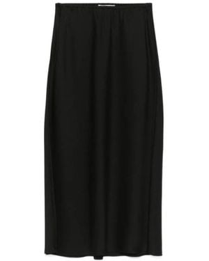 Lisa Yang Silk Midi Skirt - Black