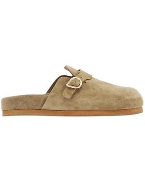 Ancient Greek Sandals Solid Colour Mule Clogs - Brown