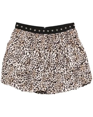 Liu Jo Leopard-Pattern Mini Skirt - Black