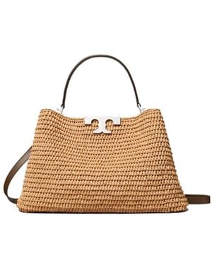 Tory Burch Eleanor Straw Tote Bag - Brown