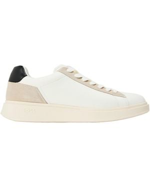 BOSS Thick-Soled Leather Shoes - Natural