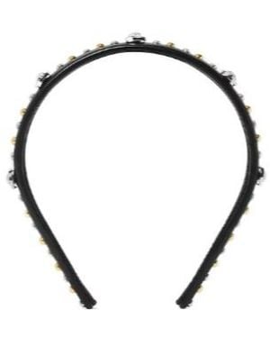 Versace Embellished Headband - Metallic