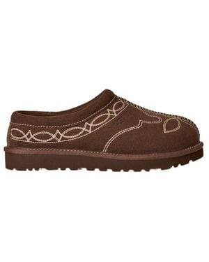 UGG Tasman Western Round-Toe Slippers - Brown