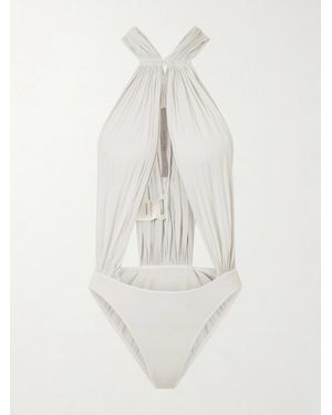 Rick Owens Miami Gathered Cotton-Jersey Bodysuit - White