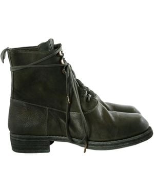 Guidi Lace-Up Ankle Boots - Green
