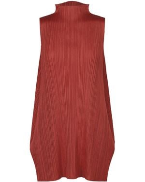 Pleats Please Issey Miyake Pleats Please Issey Miyake Pleated Tunic Top - Red