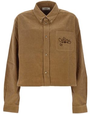Celine Long-Sleeved Shirt - Brown