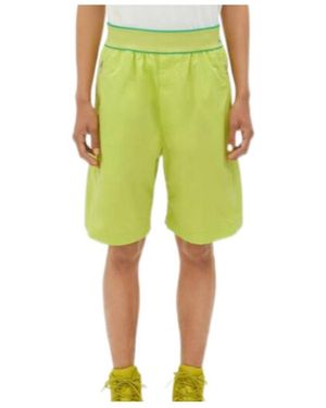 Bottega Veneta Elasticated Waistband Reverse Logo Shorts - Green