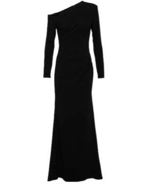 Roland Mouret Asymmetric Cady Gown - Black