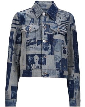 Jean Paul Gaultier Long-Sleeved Denim Jacket - Blue