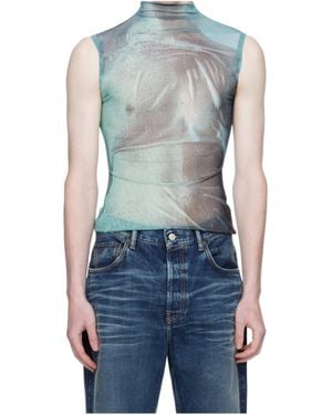 Jean Paul Gaultier Printed Water Turtleneck - Blue