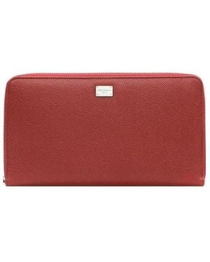 Dolce & Gabbana Logo Details Wallet - Red