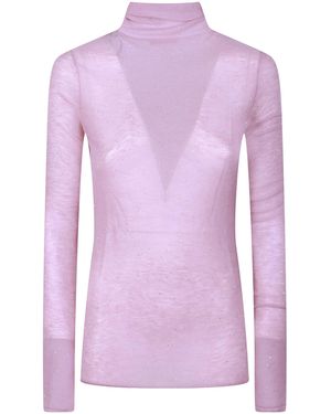 Pinko Moss Turtleneck Knitted Jumper - Purple