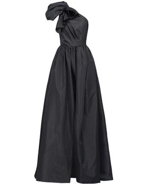 Pinko One-Shoulder Full Skirt Gown - Black