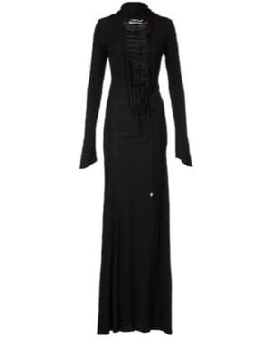 The Attico Cutout Crêpe Maxi Dress - Black