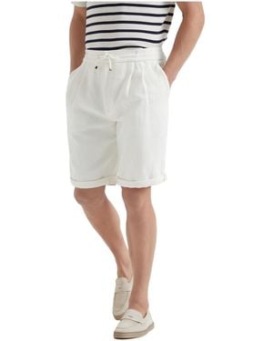 Brunello Cucinelli Drawstring-Waist Bermuda Shorts - White