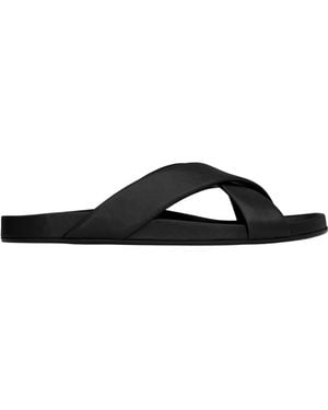 Saint Laurent Nichols Slip-On Slides - Black