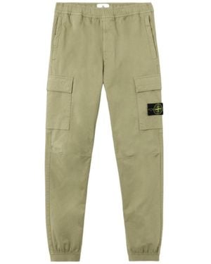 Stone Island Regular-Tapered-Fit Jogger Trousers With Elastic Waist - Green