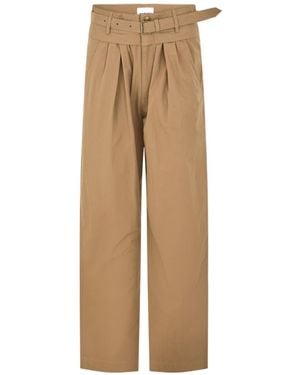Isabel Marant Wide-Leg Casual Pants - Natural