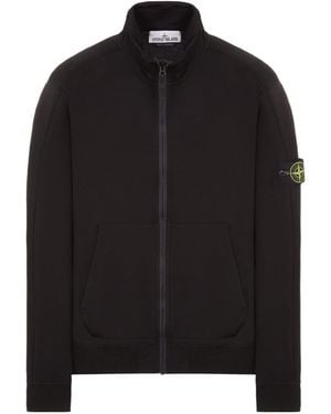 Stone Island High-Neck Zip-Up Jacket - Black