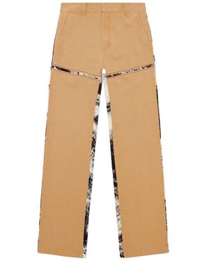 DIESEL P-Mitch Logo-Embroidered Pants - Natural