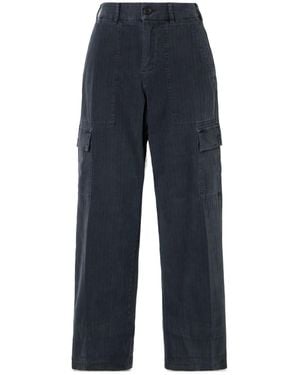 James Perse Cotton-Blend Cargo Trousers - Blue