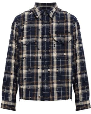 AllSaints Collared Long-Sleeved Shirt - Blue