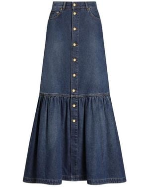 Dolce & Gabbana Long Denim Skirt - Blue
