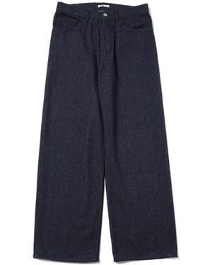 AURALEE Wide-Leg Casual Pants - Blue