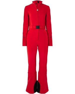 Perfect Moment Jg Belted Padded Down Ski Suit - Red