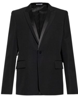 McQueen Single Breasted Tailored Blazer - Black