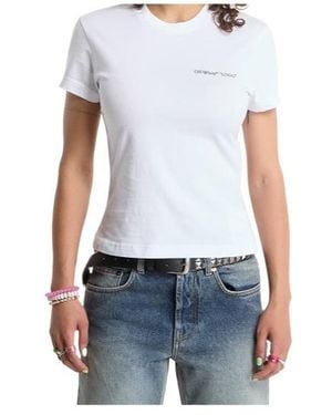 Off-White c/o Virgil Abloh Crewneck Short-Sleeved T-Shirt - Blue