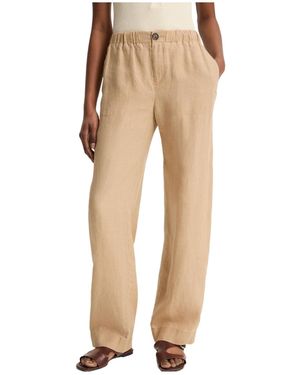 Vince Elastic Waist Casual Trousers - Natural