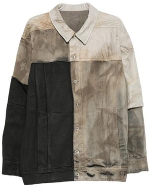 Rick Owens Long-Sleeved Casual Jacket - Grey