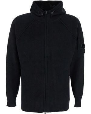 C.P. Company Hooded Zip Cardigan - Blue