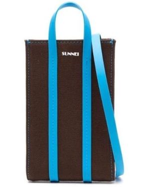 Sunnei Micro Parallelepipedo Tote Bag - Blue