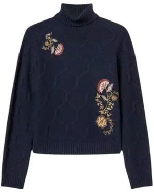 Twinset Ribbed Knit Sweater - Blue