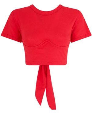 The Attico Twisted T-Shirt - Red