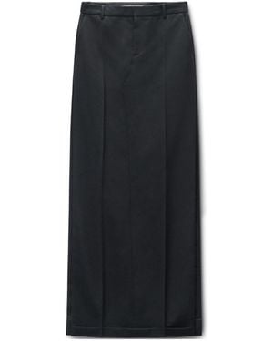 Alexander Wang Mid Rise Tailored Maxi Skirt - Black