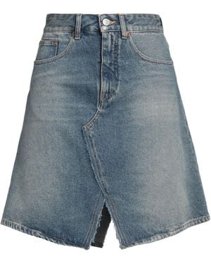 MM6 by Maison Margiela Dark Wash Flared Skirt - Blue