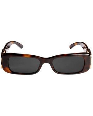 Balenciaga Dynasty Rectangle Sunglasses - White